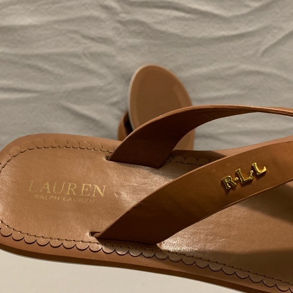 Lauren Ralph Lauren Women's Thong Flip Flops Sandals Brown Size unknown - Picture 5 of 7